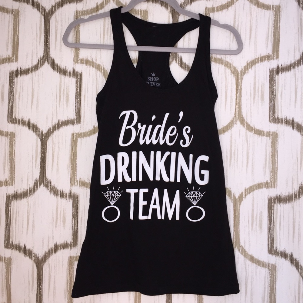 💍 “Bride’s Drinking Team” 💍 Black Racerback Tank